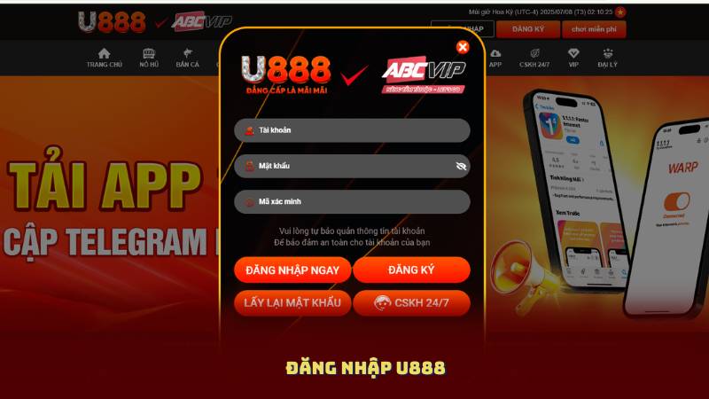 Đăng Nhập U888 Trên App Mobile – Nhanh Gấp 3 Lần So Với Web